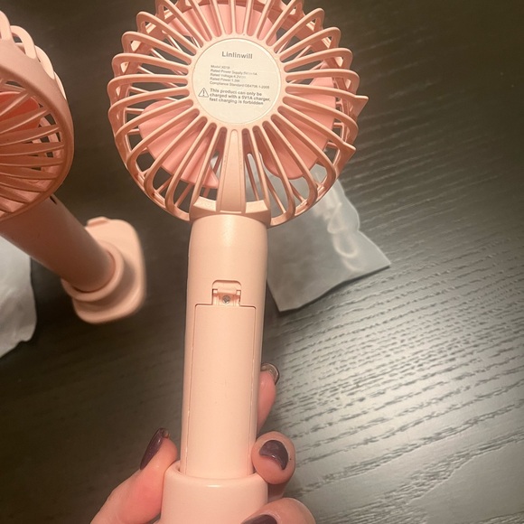Pink Portable Handheld Fans - Picture 4 of 5